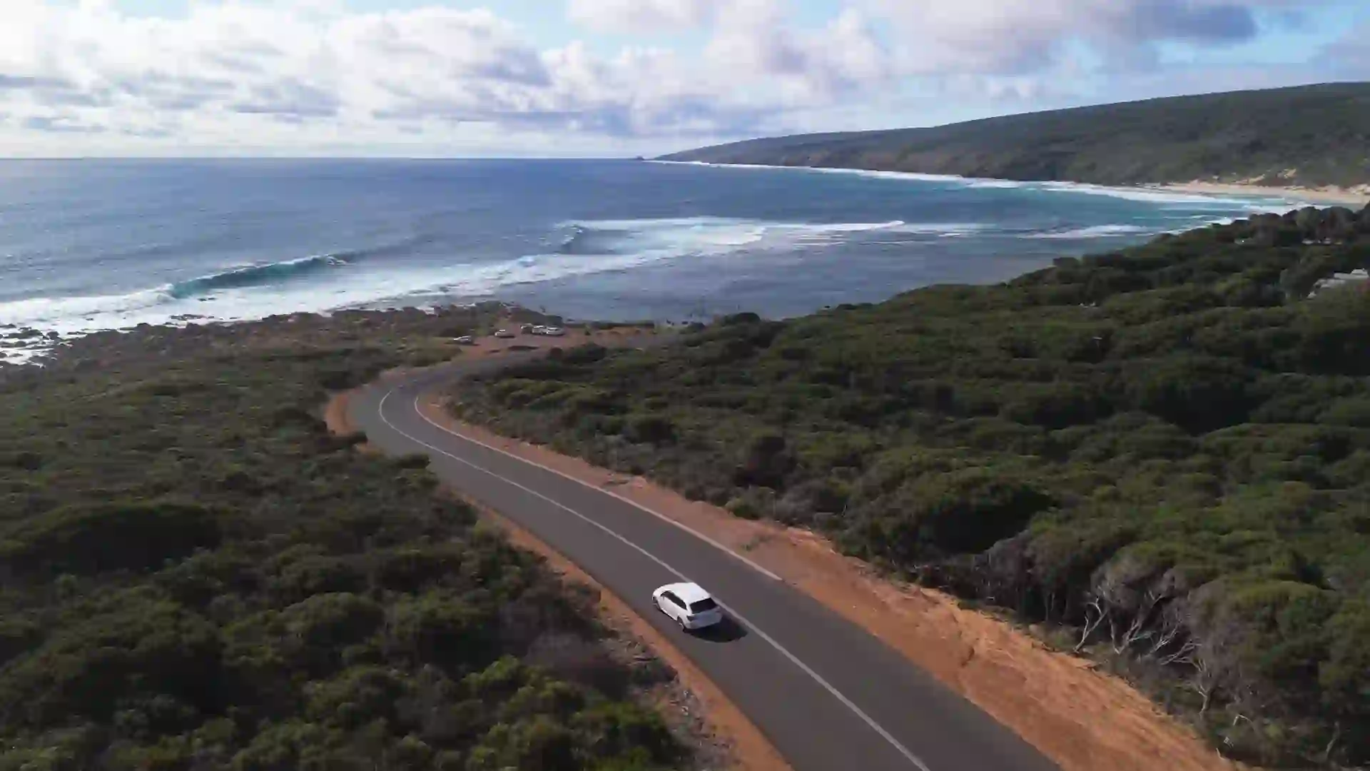 Coastal road with ocean view